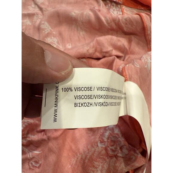 Minkpink Womens Orange Floral Hot Spring Wrap Dress Size S SMALL NWT NEW - Picture 8 of 11